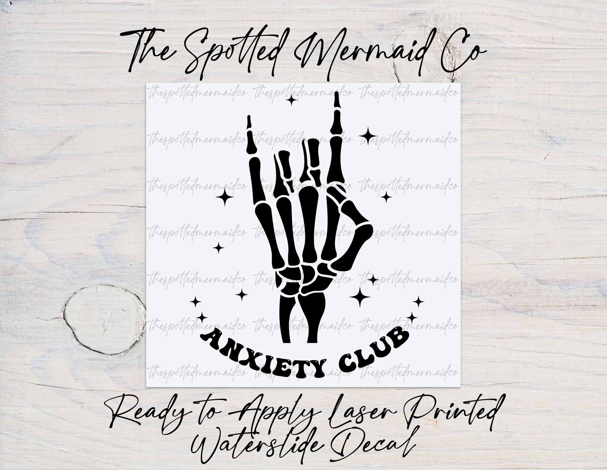 Anxiety Club Waterslide Decal