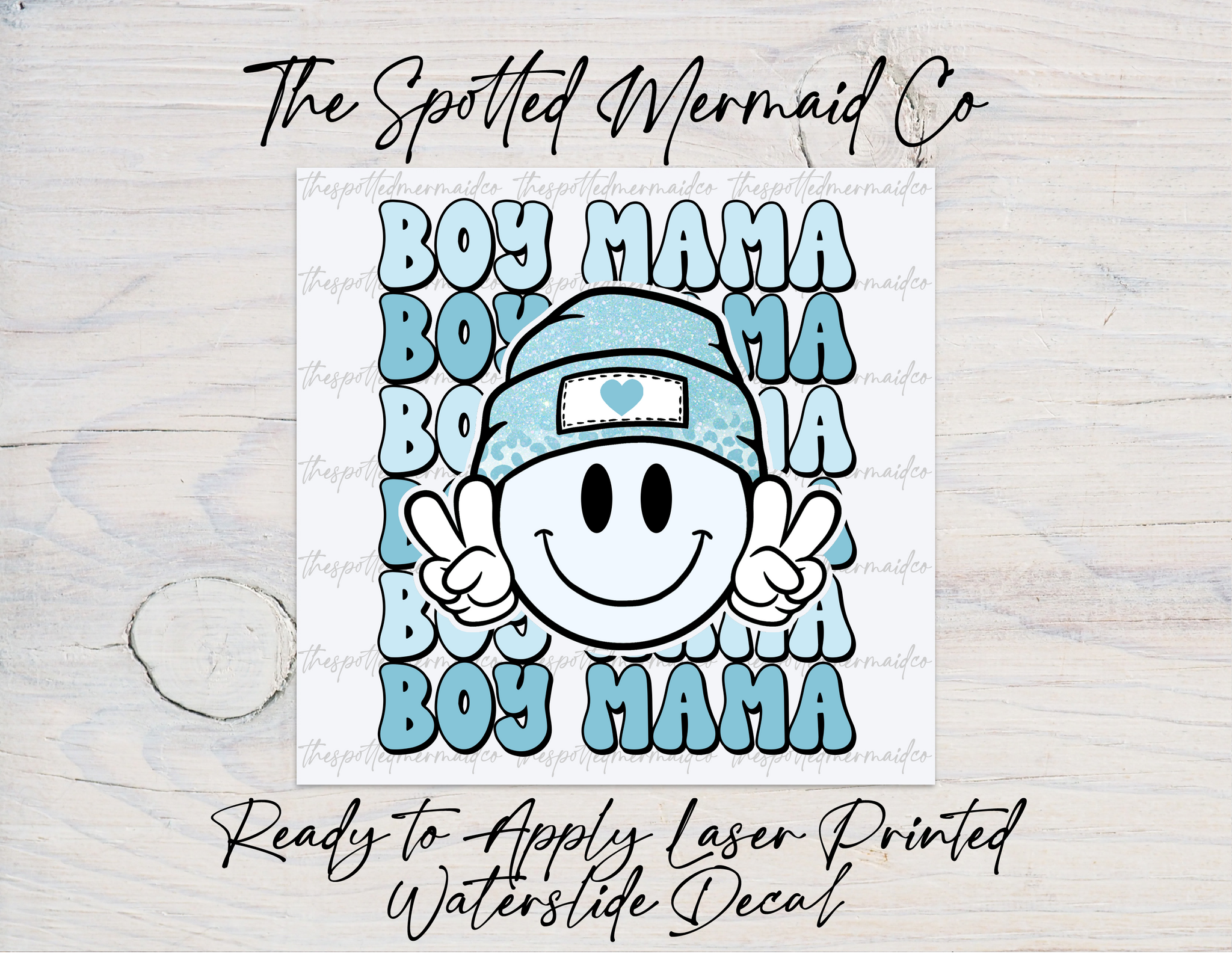 Boy Mama Waterslide Decal