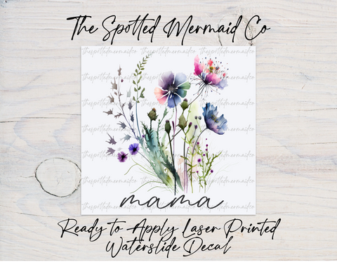 Floral Mama Waterslide Decal