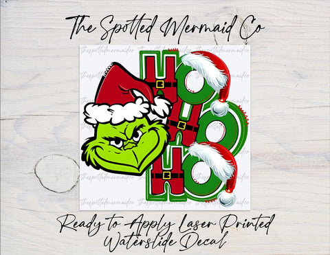 Christmas Ho Ho Ho Waterslide Decal