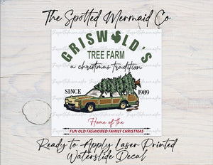 Griswold's Tree Farm Waterslide Decal