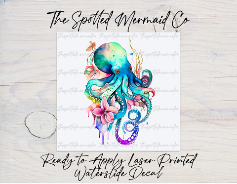 Octopus Waterslide Decal