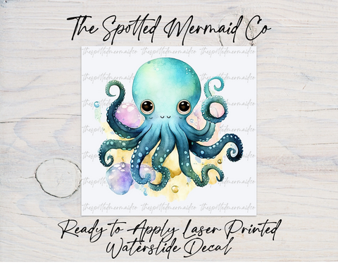 Octopus Waterslide Decal