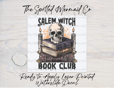 Salem Witch Book Club Waterslide Decal