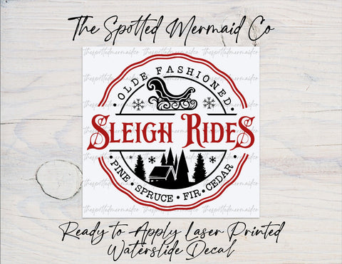 Sleigh Rides Waterslide Decal