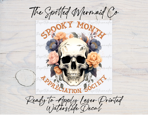 Spooky Month Appreciation Society Waterslide Decal