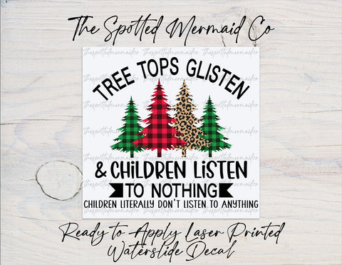 Tree Tops Glisten Waterslide Decal